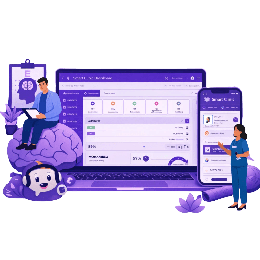 نظام ذكي لإدارة عيادات الطب النفسي والتخاطب والعلاج الطبيعي